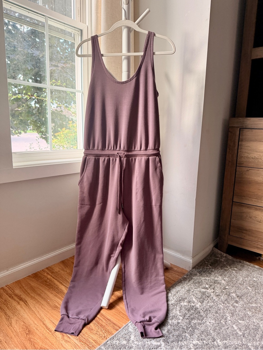 Athleta Sleeveless Drawstring Jumpsuit - Mauve